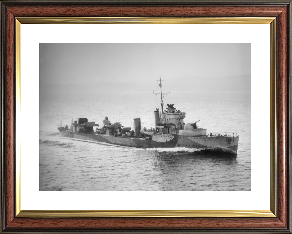 HMS Verdun L93 Admiralty V Class Destroyer April 1943 Photo Print - Posters, Prints, & Visual Artwork - by Hampshire Prints (image 8 of 9)