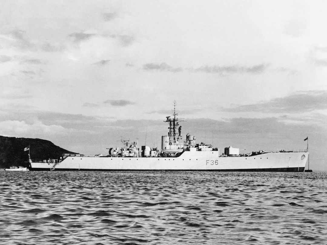 HMS Whitby F36 Whitby Class Frigate At A Buoy Photo Print - Posters, Prints, & Visual Artwork - by Hampshire Prints (image 1 of 9)