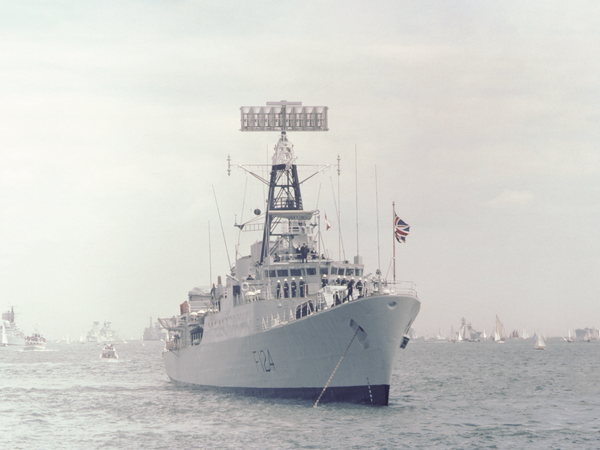 HMS Zulu F124 Tribal Class Frigate At Anchor