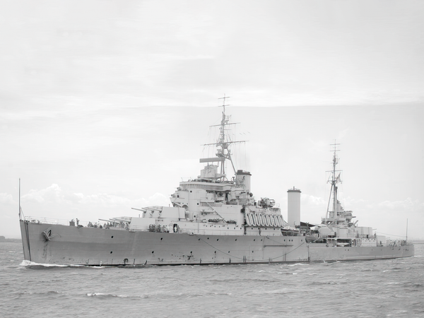 HMS Gambia 48 Fiji Class Light Cruiser February 1946