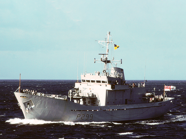 HMS Orkney P299 Island Class Patrol Vessel June 1977