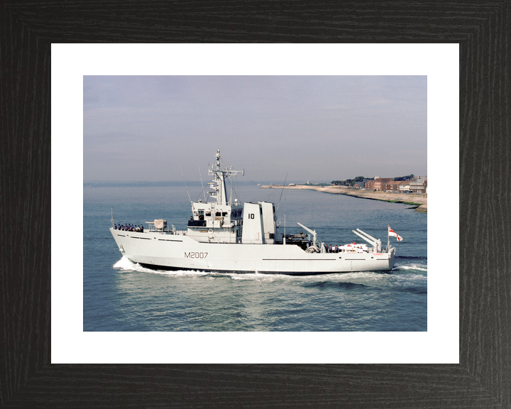 HMS Humber (M2007) Royal Navy River Class Minesweeper Leaving Portsmouth Photo Print Wall Art Decor - Posters, Prints, & Visual Artwork - by Hampshire Prints (image 2 of 9)