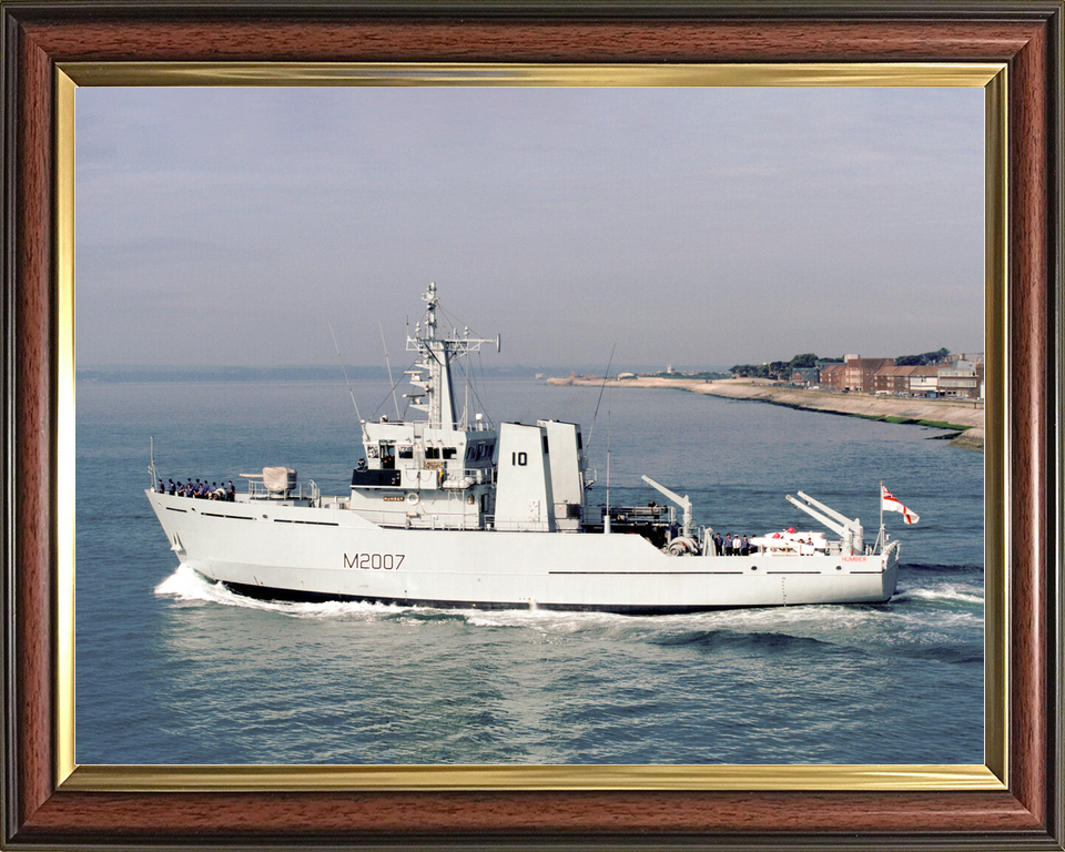 HMS Humber (M2007) Royal Navy River Class Minesweeper Leaving Portsmouth Photo Print Wall Art Decor - Posters, Prints, & Visual Artwork - by Hampshire Prints (image 9 of 9)