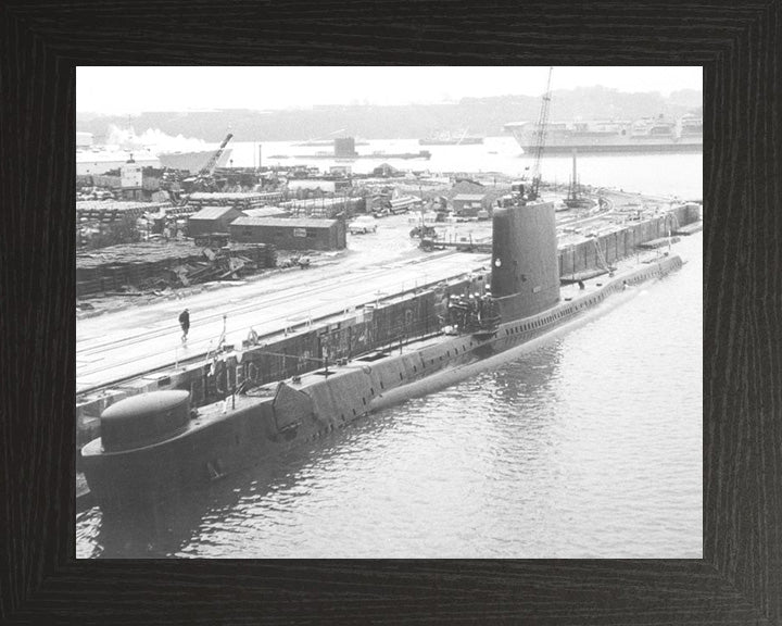 HMS Andrew (P423) Photo Print - Alongside - Royal Navy Amphion Class Submarine Posters, Prints, & Visual Artwork Hampshire Prints 10 x 8 Black Frame No