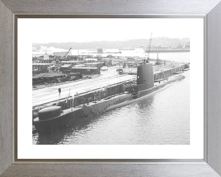 HMS Andrew (P423) Photo Print - Alongside - Royal Navy Amphion Class Submarine Posters, Prints, & Visual Artwork Hampshire Prints 10 x 8 Silver Frame Yes