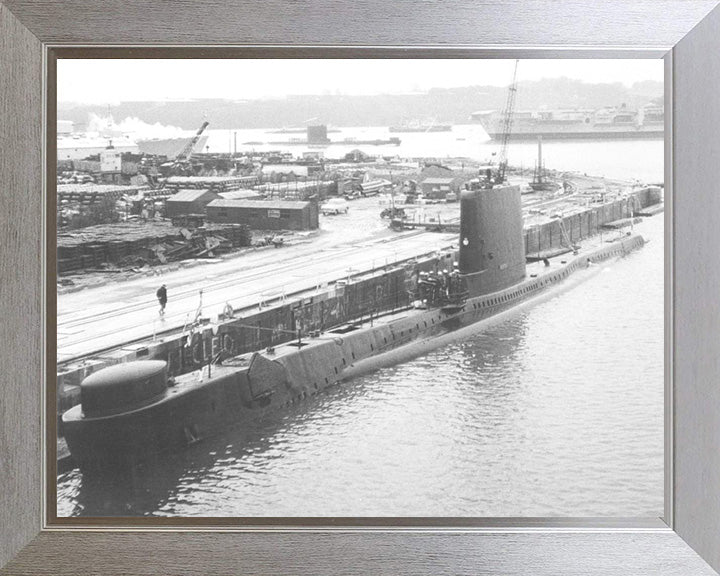 HMS Andrew (P423) Photo Print - Alongside - Royal Navy Amphion Class Submarine Posters, Prints, & Visual Artwork Hampshire Prints 10 x 8 Silver Frame No