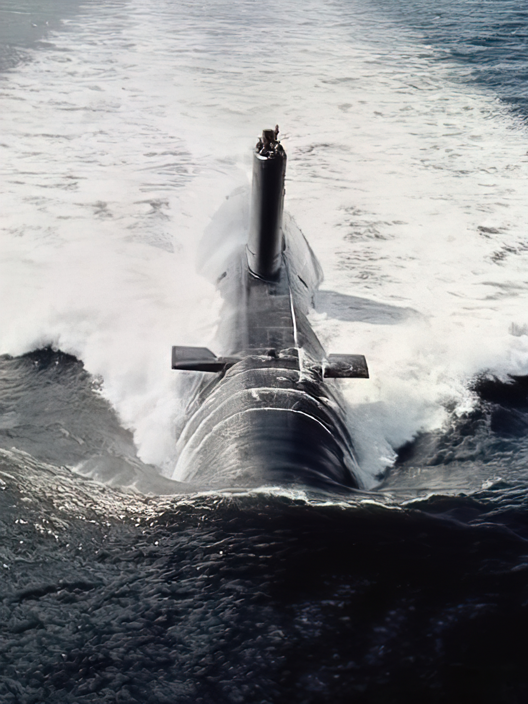 HMS Conqueror S48 Churchill Class Submarine Bow View