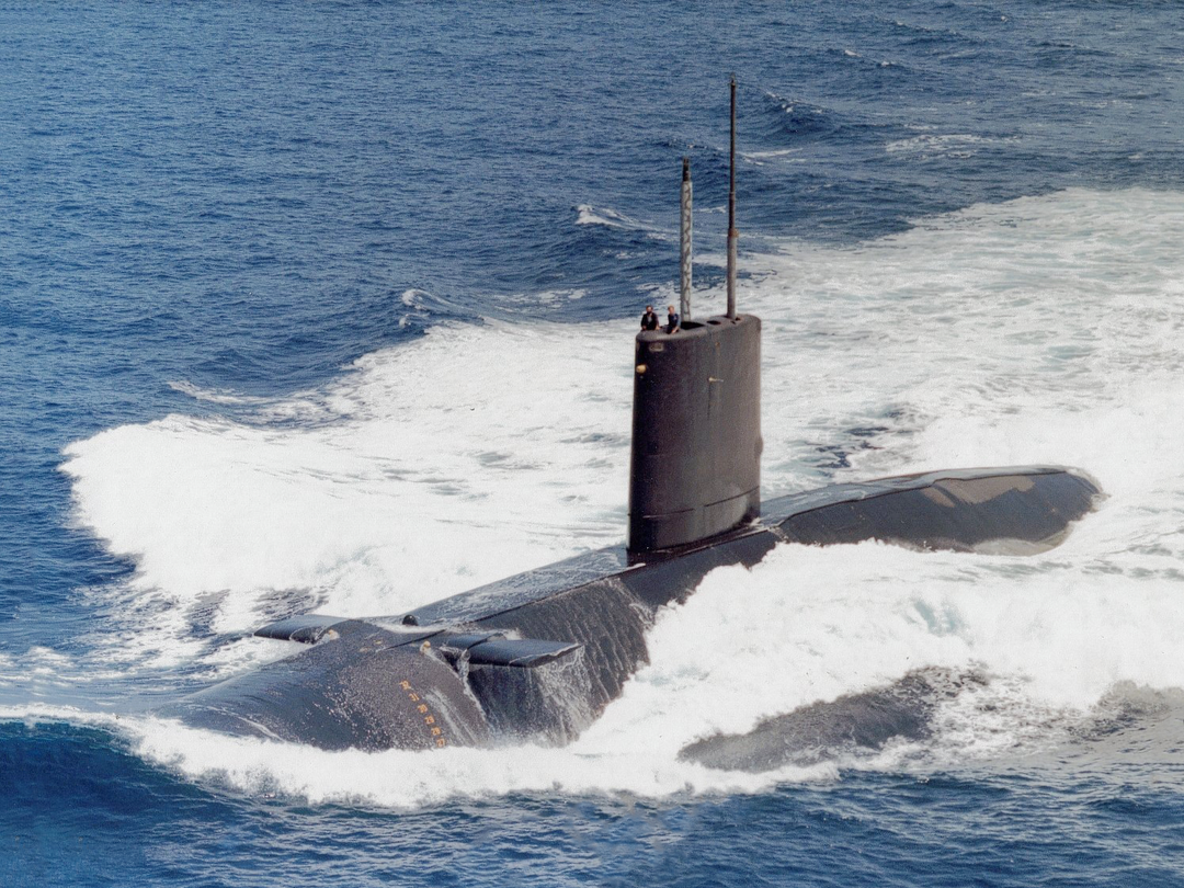 HMS Courageous S50 Churchill Class Submarine Port Side