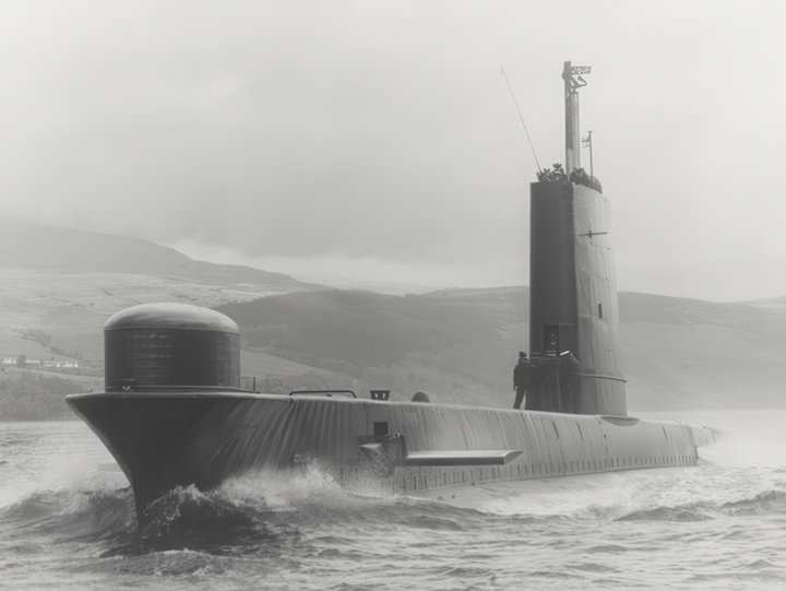 HMS Ocelot S17 Oberon Class Submarine Off Scotland Port Bow Photo Print - Posters, Prints, & Visual Artwork - by Hampshire Prints (image 1 of 9)
