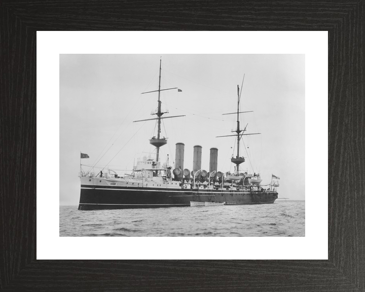 HMS Hyacinth (1898) Royal Navy Highflyer Class Cruiser At Anchor Photo Print Wall Art Decor - Posters, Prints, & Visual Artwork - by Hampshire Prints (image 2 of 9)