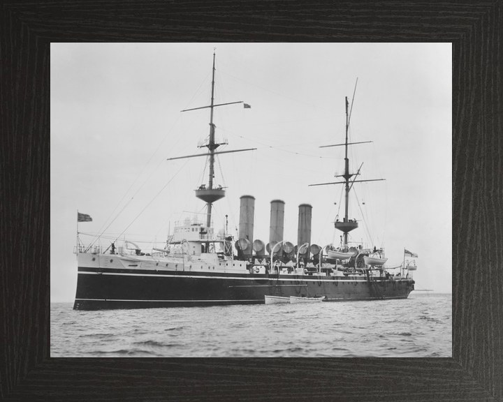HMS Hyacinth (1898) Royal Navy Highflyer Class Cruiser At Anchor Photo Print Wall Art Decor - Posters, Prints, & Visual Artwork - by Hampshire Prints (image 3 of 9)