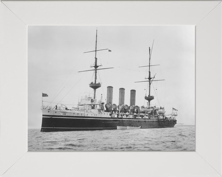 HMS Hyacinth (1898) Royal Navy Highflyer Class Cruiser At Anchor Photo Print Wall Art Decor - Posters, Prints, & Visual Artwork - by Hampshire Prints (image 5 of 9)