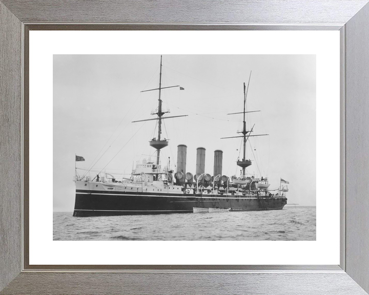 HMS Hyacinth (1898) Royal Navy Highflyer Class Cruiser At Anchor Photo Print Wall Art Decor - Posters, Prints, & Visual Artwork - by Hampshire Prints (image 6 of 9)
