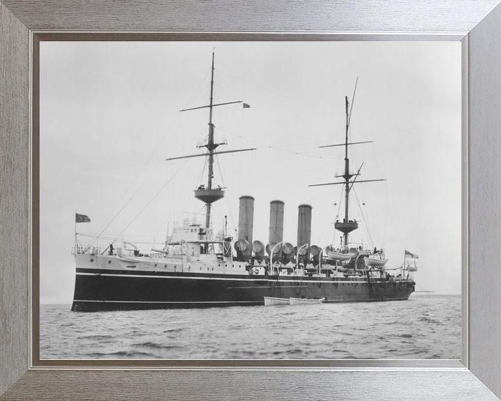 HMS Hyacinth (1898) Royal Navy Highflyer Class Cruiser At Anchor Photo Print Wall Art Decor - Posters, Prints, & Visual Artwork - by Hampshire Prints (image 7 of 9)