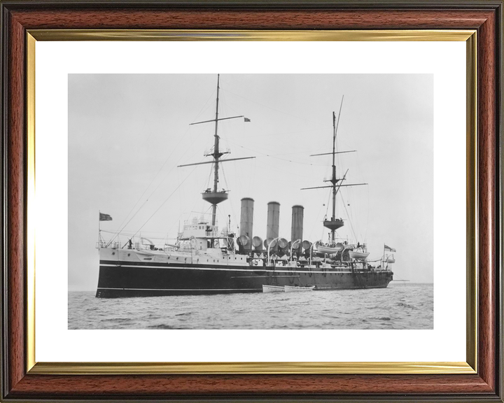 HMS Hyacinth (1898) Royal Navy Highflyer Class Cruiser At Anchor Photo Print Wall Art Decor - Posters, Prints, & Visual Artwork - by Hampshire Prints (image 8 of 9)