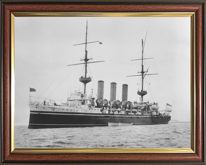 HMS Hyacinth (1898) Royal Navy Highflyer Class Cruiser At Anchor Photo Print Wall Art Decor - Posters, Prints, & Visual Artwork - by Hampshire Prints (image 9 of 9)