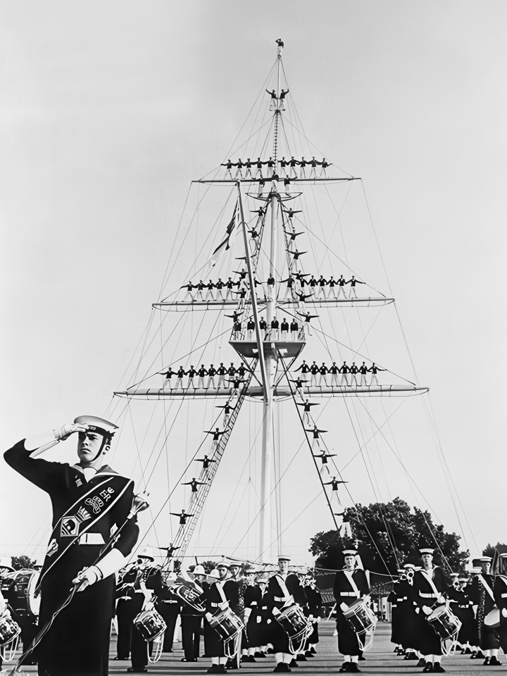 HMS Ganges Mast Manning 1960s Photo Print - Posters, Prints, & Visual Artwork - by Hampshire Prints (image 1 of 9)