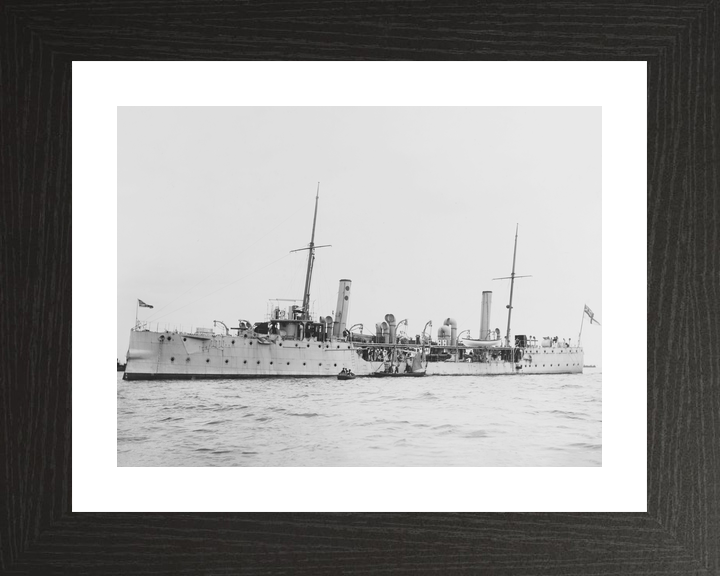 HMS Harrier (1894) Royal Navy Dryad Class Gunship At Anchor Photo Print Wall Art Decor - Posters, Prints, & Visual Artwork - by Hampshire Prints (image 2 of 9)