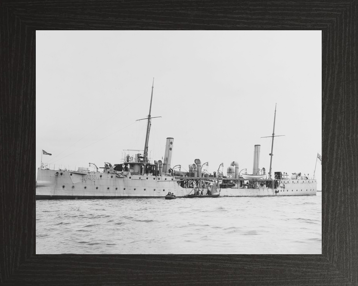 HMS Harrier (1894) Royal Navy Dryad Class Gunship At Anchor Photo Print Wall Art Decor - Posters, Prints, & Visual Artwork - by Hampshire Prints (image 3 of 9)