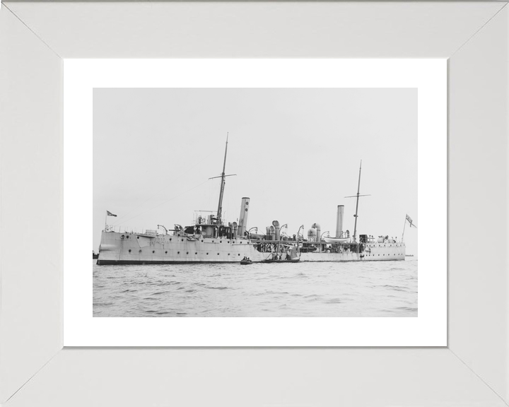 HMS Harrier (1894) Royal Navy Dryad Class Gunship At Anchor Photo Print Wall Art Decor - Posters, Prints, & Visual Artwork - by Hampshire Prints (image 4 of 9)