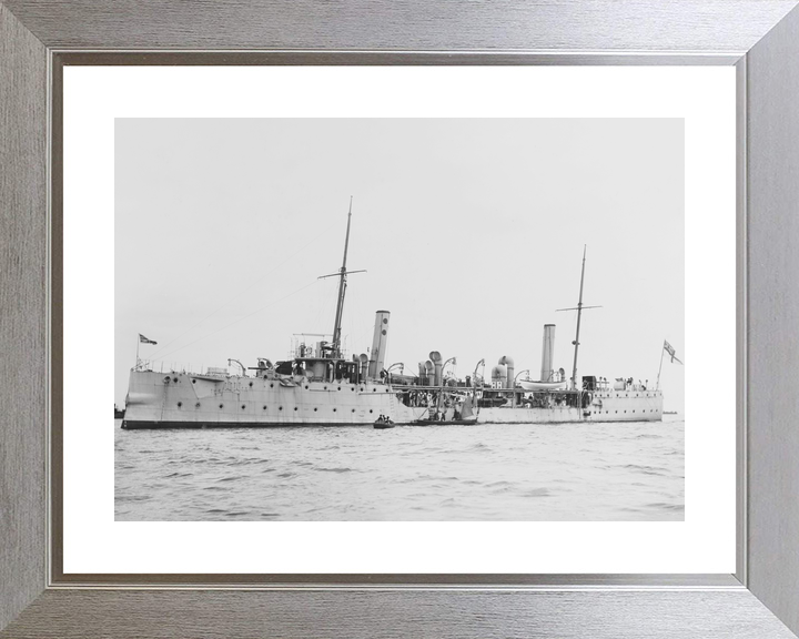 HMS Harrier (1894) Royal Navy Dryad Class Gunship At Anchor Photo Print Wall Art Decor - Posters, Prints, & Visual Artwork - by Hampshire Prints (image 6 of 9)