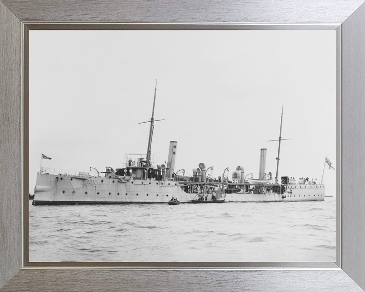 HMS Harrier (1894) Royal Navy Dryad Class Gunship At Anchor Photo Print Wall Art Decor - Posters, Prints, & Visual Artwork - by Hampshire Prints (image 7 of 9)