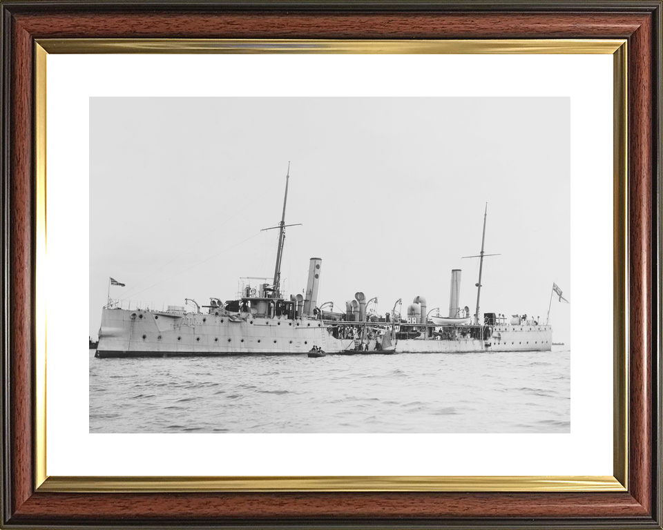 HMS Harrier (1894) Royal Navy Dryad Class Gunship At Anchor Photo Print Wall Art Decor - Posters, Prints, & Visual Artwork - by Hampshire Prints (image 8 of 9)