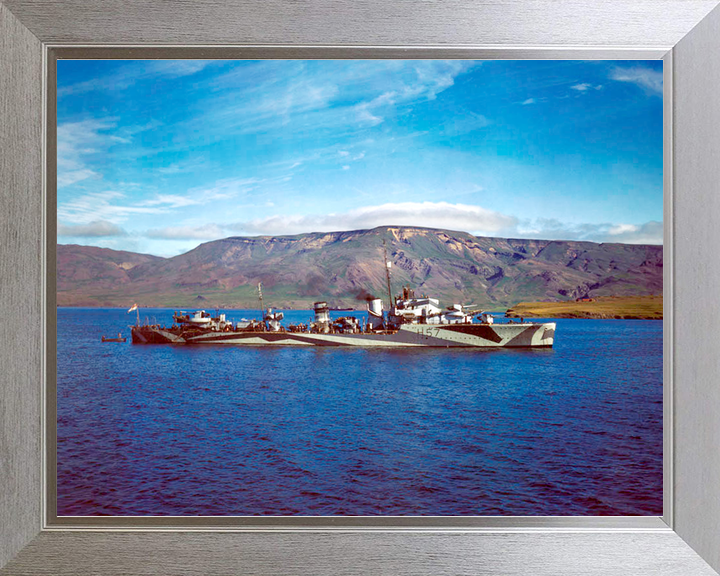 HMS Hesperus (H57) Royal Navy H Class Destroyer Starboard Beam View Photo Print Wall Art Decor - Posters, Prints, & Visual Artwork - by Hampshire Prints (image 7 of 9)