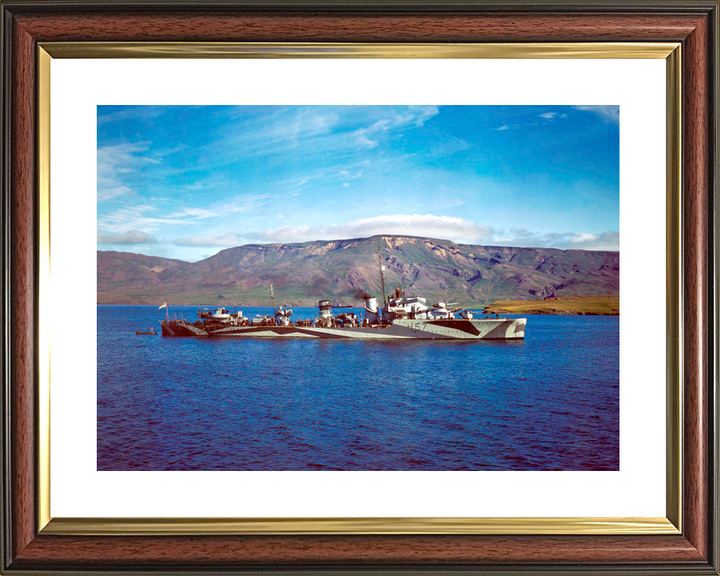 HMS Hesperus (H57) Royal Navy H Class Destroyer Starboard Beam View Photo Print Wall Art Decor - Posters, Prints, & Visual Artwork - by Hampshire Prints (image 8 of 9)