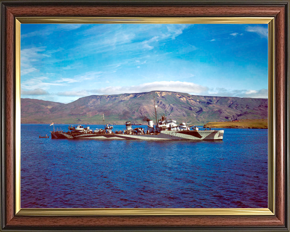 HMS Hesperus (H57) Royal Navy H Class Destroyer Starboard Beam View Photo Print Wall Art Decor - Posters, Prints, & Visual Artwork - by Hampshire Prints (image 9 of 9)