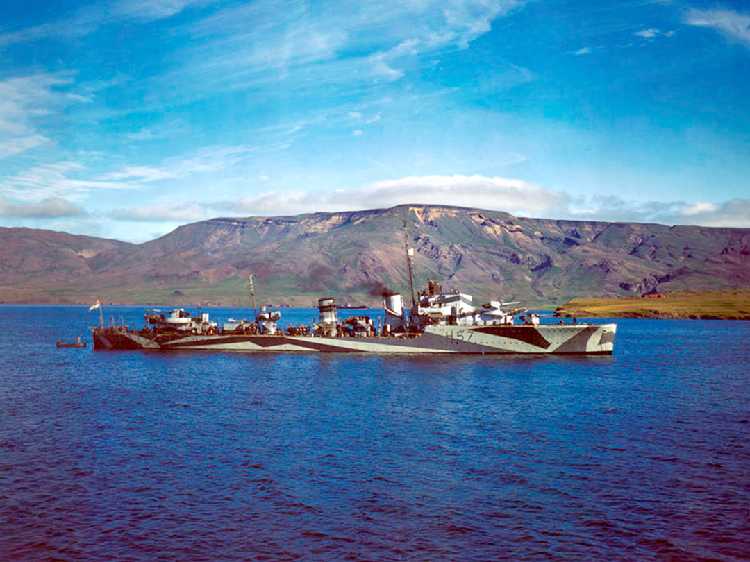 HMS Hesperus (H57) Royal Navy H Class Destroyer Starboard Beam View Photo Print Wall Art Decor - Posters, Prints, & Visual Artwork - by Hampshire Prints (image 1 of 9)