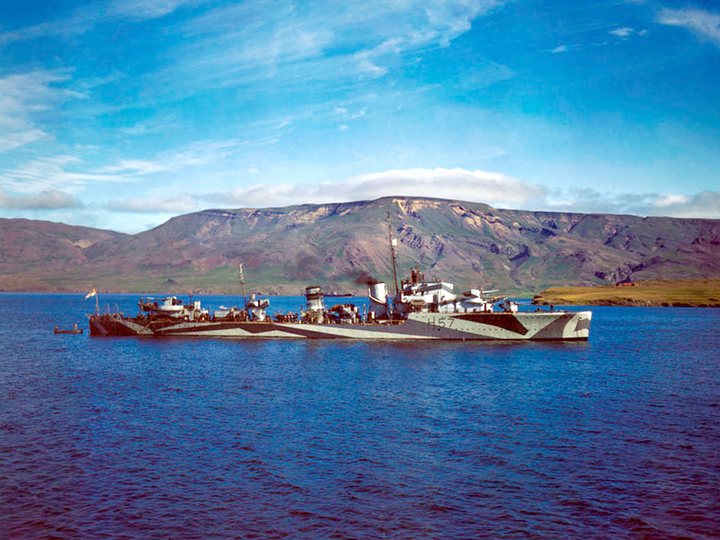 HMS Hesperus (H57) Royal Navy H Class Destroyer Starboard Beam View Photo Print Wall Art Decor - Posters, Prints, & Visual Artwork - by Hampshire Prints (image 1 of 9)