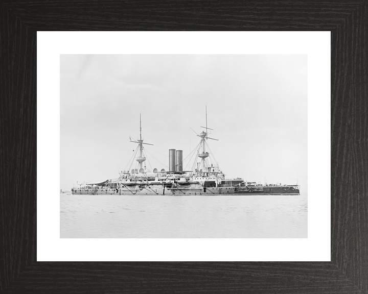 HMS Hood (1891) Royal Navy Royal Sovereign Class Pre-Dreadnought Battleship Photo Print Wall Art Decor - Posters, Prints, & Visual Artwork - by Hampshire Prints (image 2 of 9)