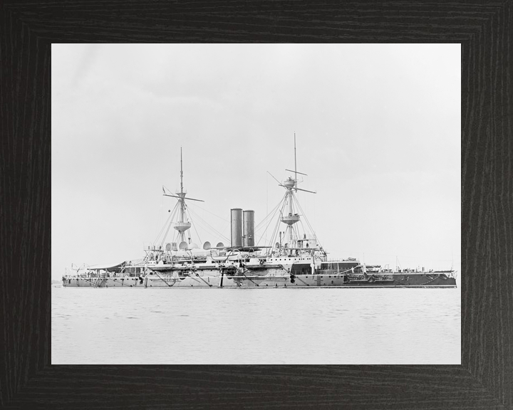 HMS Hood (1891) Royal Navy Royal Sovereign Class Pre-Dreadnought Battleship Photo Print Wall Art Decor - Posters, Prints, & Visual Artwork - by Hampshire Prints (image 3 of 9)