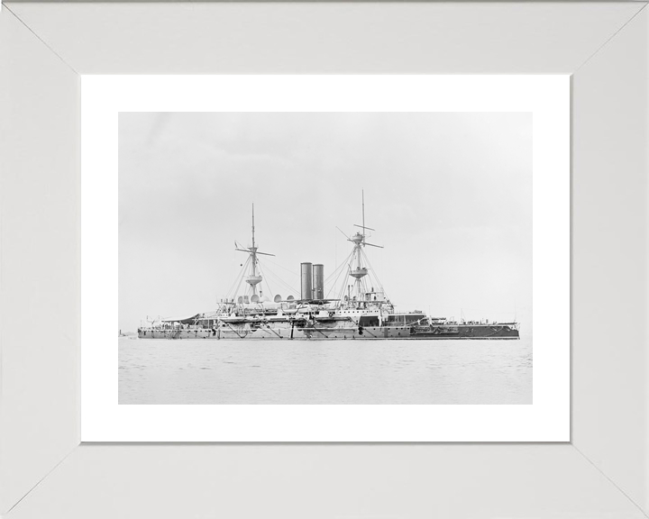HMS Hood (1891) Royal Navy Royal Sovereign Class Pre-Dreadnought Battleship Photo Print Wall Art Decor - Posters, Prints, & Visual Artwork - by Hampshire Prints (image 4 of 9)