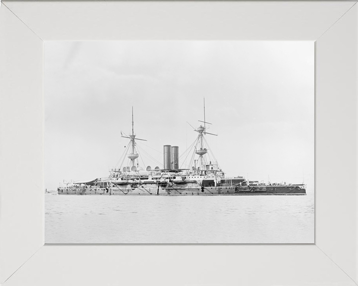 HMS Hood (1891) Royal Navy Royal Sovereign Class Pre-Dreadnought Battleship Photo Print Wall Art Decor - Posters, Prints, & Visual Artwork - by Hampshire Prints (image 5 of 9)