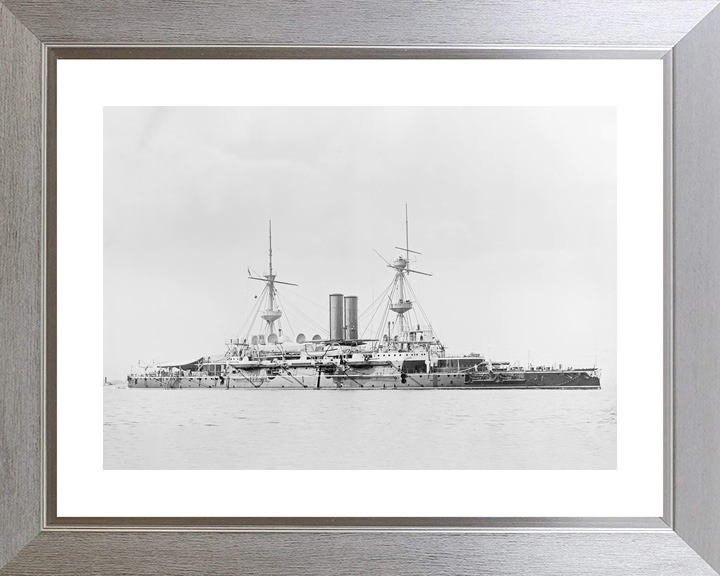 HMS Hood (1891) Royal Navy Royal Sovereign Class Pre-Dreadnought Battleship Photo Print Wall Art Decor - Posters, Prints, & Visual Artwork - by Hampshire Prints (image 6 of 9)