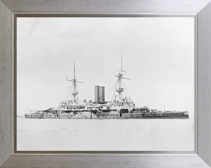 HMS Hood (1891) Royal Navy Royal Sovereign Class Pre-Dreadnought Battleship Photo Print Wall Art Decor - Posters, Prints, & Visual Artwork - by Hampshire Prints (image 7 of 9)