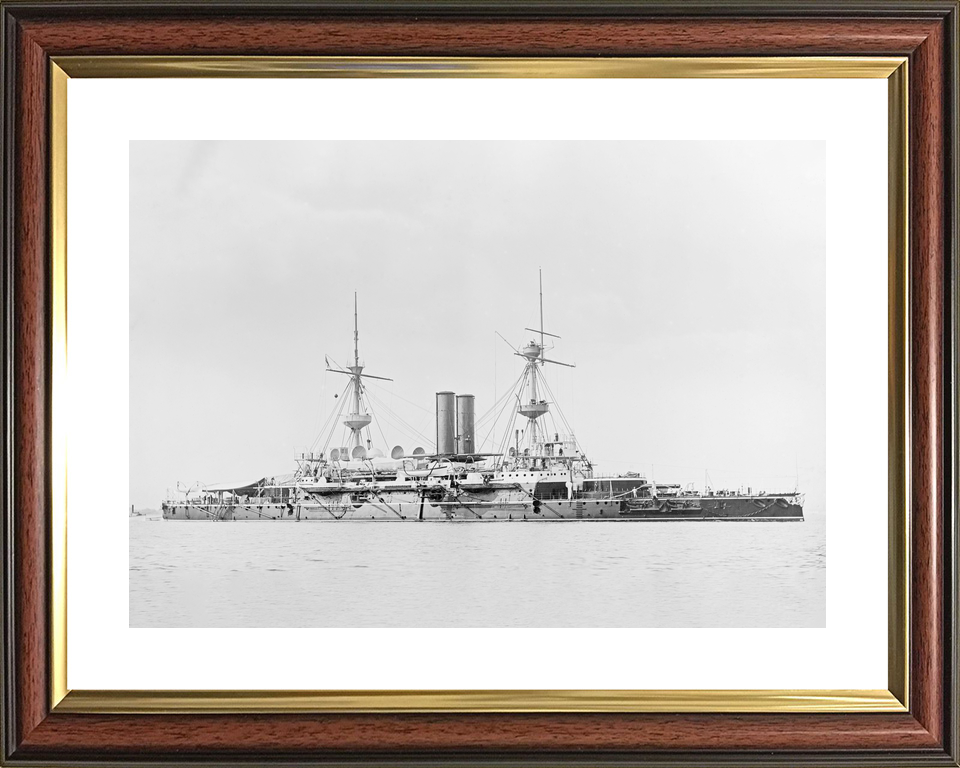 HMS Hood (1891) Royal Navy Royal Sovereign Class Pre-Dreadnought Battleship Photo Print Wall Art Decor - Posters, Prints, & Visual Artwork - by Hampshire Prints (image 8 of 9)
