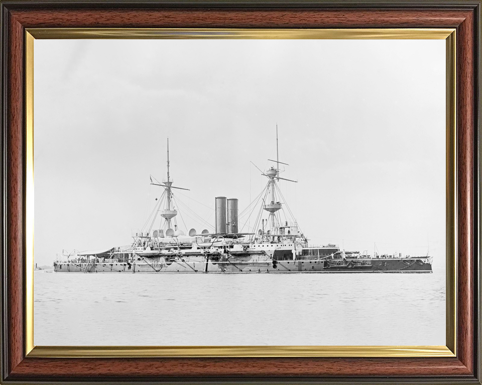 HMS Hood (1891) Royal Navy Royal Sovereign Class Pre-Dreadnought Battleship Photo Print Wall Art Decor - Posters, Prints, & Visual Artwork - by Hampshire Prints (image 9 of 9)