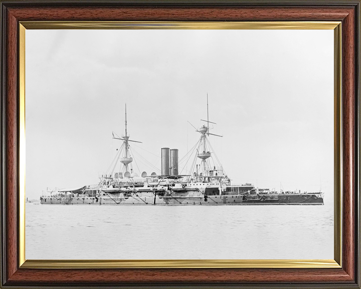 HMS Hood (1891) Royal Navy Royal Sovereign Class Pre-Dreadnought Battleship Photo Print Wall Art Decor - Posters, Prints, & Visual Artwork - by Hampshire Prints (image 9 of 9)