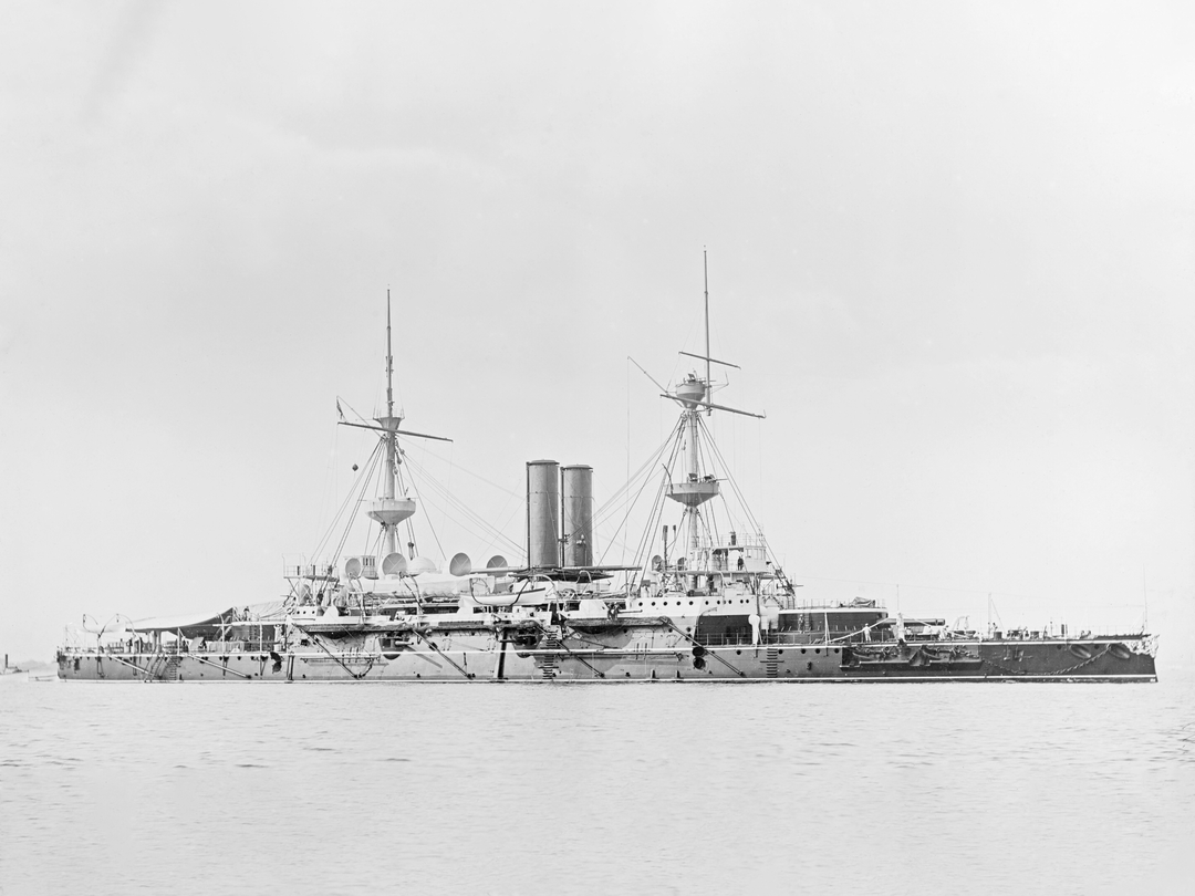 HMS Hood (1891) Royal Navy Royal Sovereign Class Pre-Dreadnought Battleship Photo Print Wall Art Decor - Posters, Prints, & Visual Artwork - by Hampshire Prints (image 1 of 9)