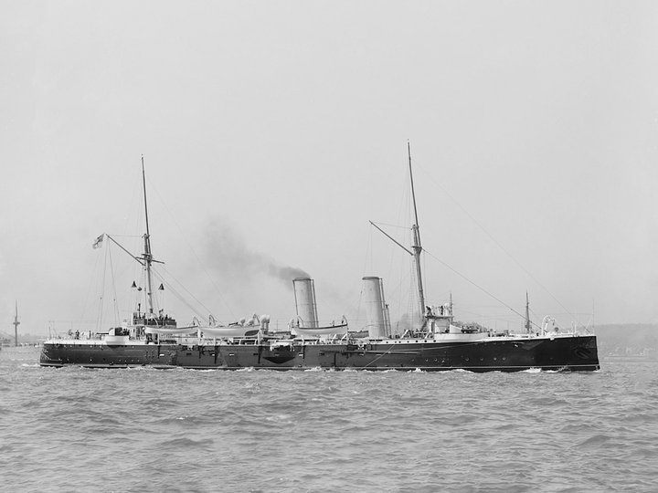 HMS Magicienne 1890 Marathon Class Cruiser 1899 Starboard View Photo Print - Posters, Prints, & Visual Artwork - by Hampshire Prints (image 1 of 9)