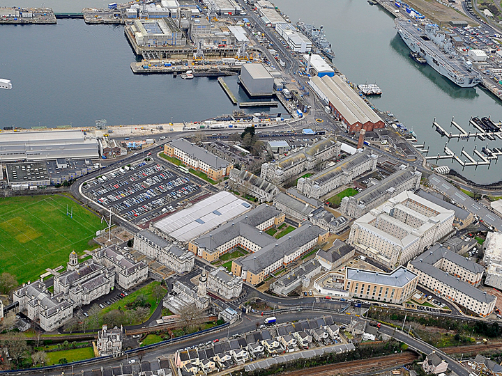 HMS Drake Devonport Plymouth 2015 Aerial Photo Print - Posters, Prints, & Visual Artwork - by Hampshire Prints (image 1 of 9)