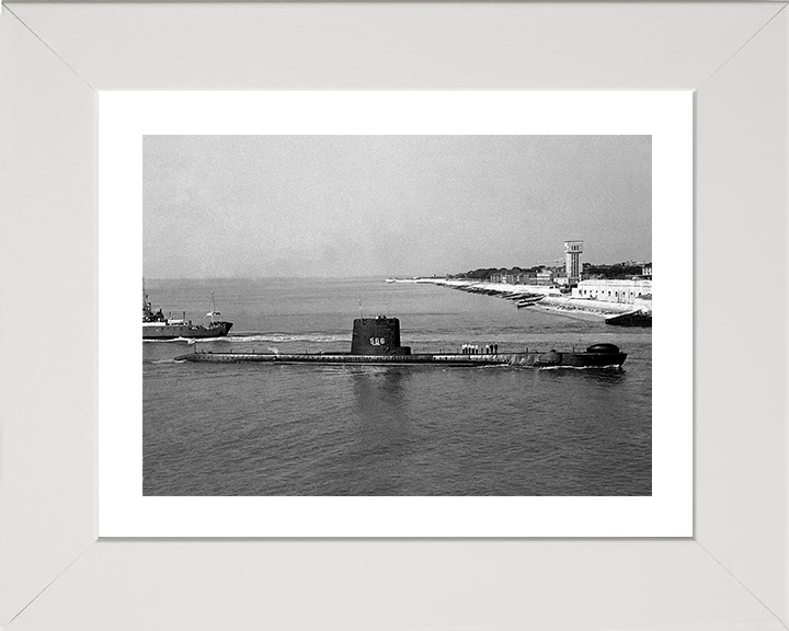 HMS Alderney (S66) (P416) Photo Print - Portsmouth - Royal Navy Amphion Class Submarine Posters, Prints, & Visual Artwork Hampshire Prints 10 x 8 White Frame Yes