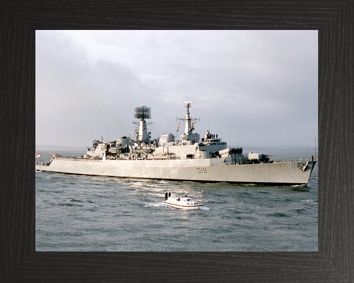 HMS Glamorgan (D19) Royal Navy County Class Destroyer Entering Portsmouth Photo Print Wall Art Decor - Posters, Prints, & Visual Artwork - by Hampshire Prints (image 3 of 9)