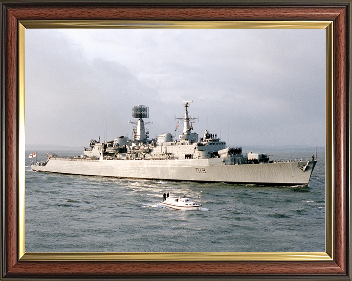 HMS Glamorgan (D19) Royal Navy County Class Destroyer Entering Portsmouth Photo Print Wall Art Decor - Posters, Prints, & Visual Artwork - by Hampshire Prints (image 9 of 9)