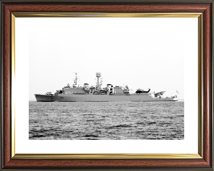 HMS Glamorgan (D19) Royal Navy County Class Destroyer Low Port Beam View Photo Print Wall Art Decor - Posters, Prints, & Visual Artwork - by Hampshire Prints (image 8 of 9)