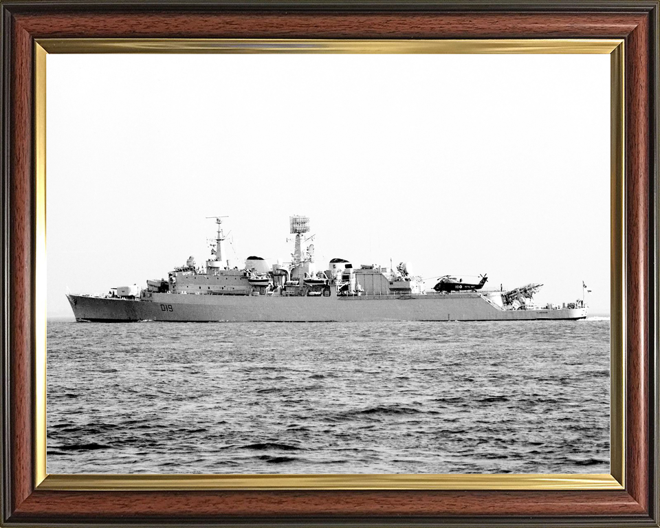 HMS Glamorgan (D19) Royal Navy County Class Destroyer Low Port Beam View Photo Print Wall Art Decor - Posters, Prints, & Visual Artwork - by Hampshire Prints (image 9 of 9)