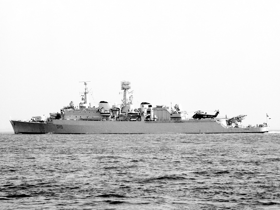HMS Glamorgan (D19) Royal Navy County Class Destroyer Low Port Beam View Photo Print Wall Art Decor - Posters, Prints, & Visual Artwork - by Hampshire Prints (image 1 of 9)